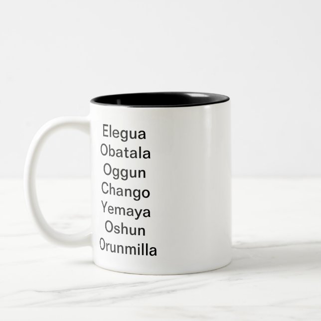 Caneca De Café Em Dois Tons Sete potências africanas (Esquerda)