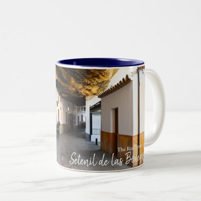Caneca De Café Em Dois Tons Setenil de las Bodegas - A Espanha Real (Frente Esquerda)