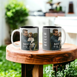 Caneca De Café Em Dois Tons Seu próprio Pai personalizado de fotografia, o mel