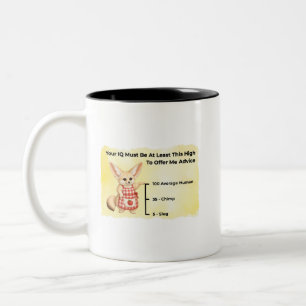 Caneca De Café Em Dois Tons Seu QI Deve Ser Pelo Menos Tão Alto Para Oferecer 