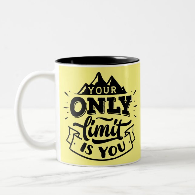 Caneca De Café Em Dois Tons Seu único limite é você (Esquerda)