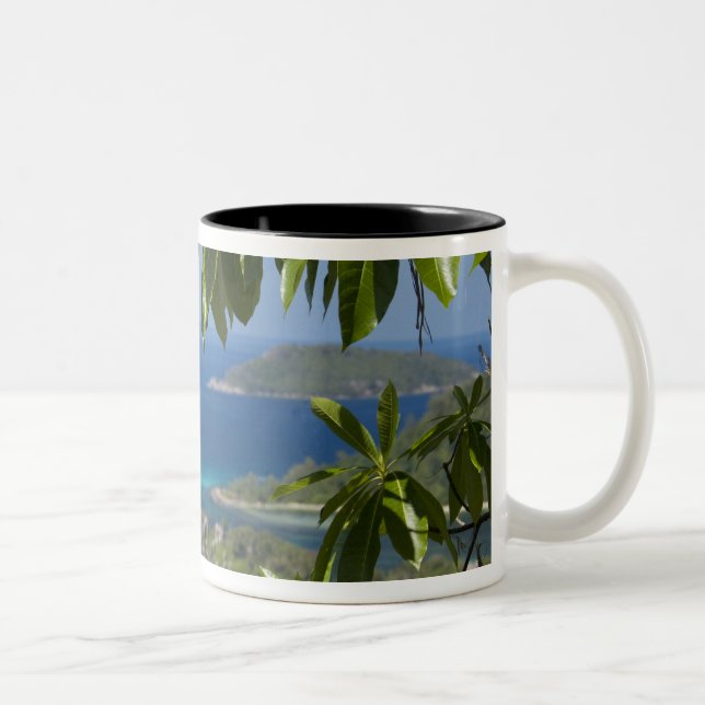 Caneca De Café Em Dois Tons Seychelles, Ilha de Mahe. Costa ocidental de (Direita)