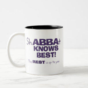 Caneca De Café Em Dois Tons ShABBAt Abba conhece melhor