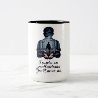 Caneca De Café Em Dois Tons Shadow Forest Minimalist Mental Health Mug