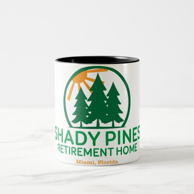 Caneca De Café Em Dois Tons Shady Pines Mug (Centro)