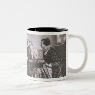 Caneca De Café Em Dois Tons Shakespeare com sua família, em Stratford, Reciti