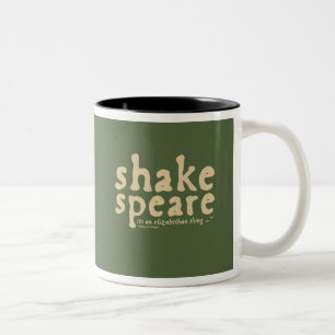 Caneca De Café Em Dois Tons Shakespeare - é uma coisa Isabelino