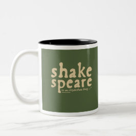 Caneca De Café Em Dois Tons Shakespeare - é uma coisa Isabelino