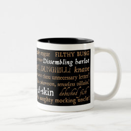 Caneca De Café Em Dois Tons Shakespeare insulta a coleção