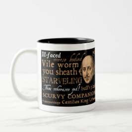 Caneca De Café Em Dois Tons Shakespeare insulta a coleção