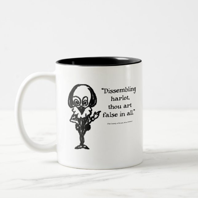 Caneca De Café Em Dois Tons Shakespeare insulta comédia de erros (Esquerda)