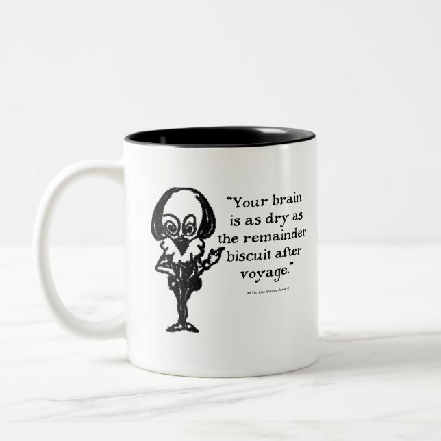 Caneca De Café Em Dois Tons Shakespeare insultos como você gosta (Esquerda)