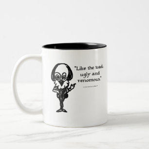 Caneca De Café Em Dois Tons Shakespeare insultos como você gosta