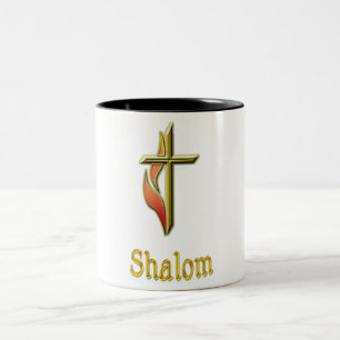 Caneca De Café Em Dois Tons Shalom