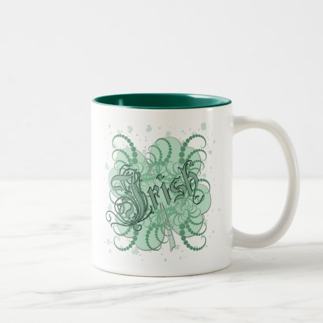 Caneca De Café Em Dois Tons Shamrock irlandês (Direita)