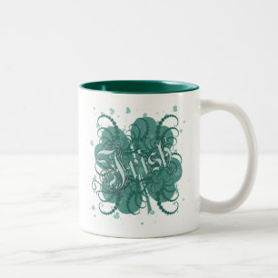 Caneca De Café Em Dois Tons Shamrock irlandês