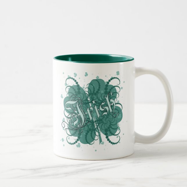Caneca De Café Em Dois Tons Shamrock irlandês (Direita)
