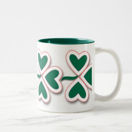 Caneca De Café Em Dois Tons Shamrock & Mais