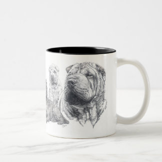 Caneca De Café Em Dois Tons Shar Pei Chinês
