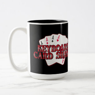 Caneca De Café Em Dois Tons Shark de placa de teclado