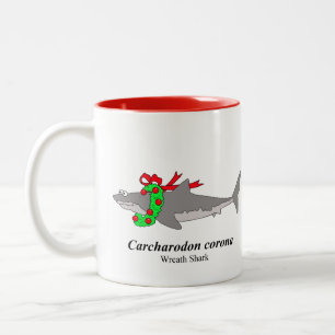 Caneca De Café Em Dois Tons Shark Wreath