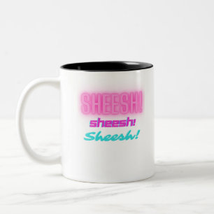 Caneca De Café Em Dois Tons Sheesh - Maneira engraçada de expressar descrença