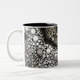 Caneca De Café Em Dois Tons Shell Espiral Mosaico Círculo