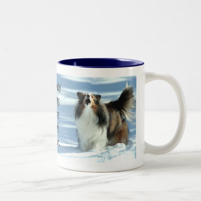 Caneca De Café Em Dois Tons Sheltie Fart Mug (Direita)
