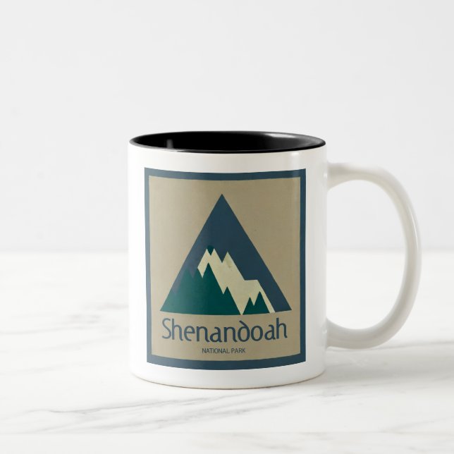 Caneca De Café Em Dois Tons Shenandoah National Park Rustic (Direita)