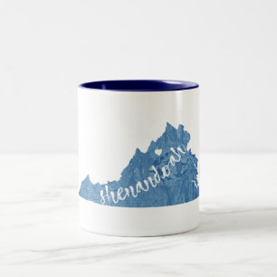 Caneca De Café Em Dois Tons Shenandoah National Park Virginia Wood Grain