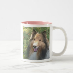 Caneca De Café Em Dois Tons Shetland Sheepdog MÚG-CAFÉ-Bico-Tom