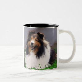 Caneca De Café Em Dois Tons Shetland Sheepdog Sheltie Gifs