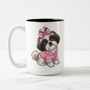 Caneca De Café Em Dois Tons Shih Tzu