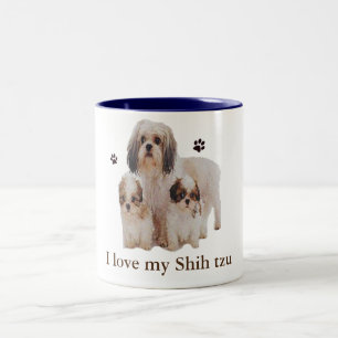 Caneca De Café Em Dois Tons Shih-tzu