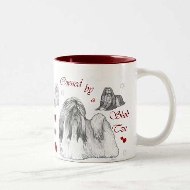 Caneca De Café Em Dois Tons Shih Tzu Lovers (Direita)