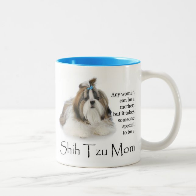 Caneca De Café Em Dois Tons Shih Tzu Mãe Mug (Direita)
