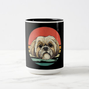 Caneca De Café Em Dois Tons Shih Tzu  Presente De Sobrevivência De Cão Shih 
