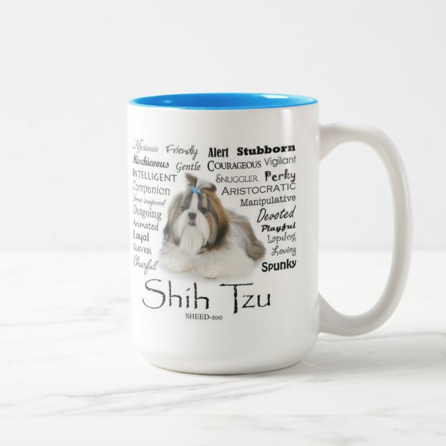 Caneca De Café Em Dois Tons Shih Tzu Traits Mug (Direita)