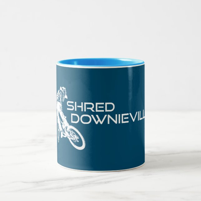 Caneca De Café Em Dois Tons Shred Downieville Mountain Bike (Centro)