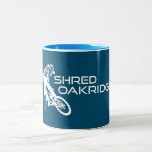 Caneca De Café Em Dois Tons Shred Oakridge Oregon Mountain Biking