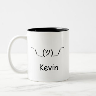 Caneca De Café Em Dois Tons Shruggie de Comutação da Pessoa