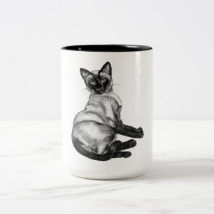 Caneca De Café Em Dois Tons Siamese Cat