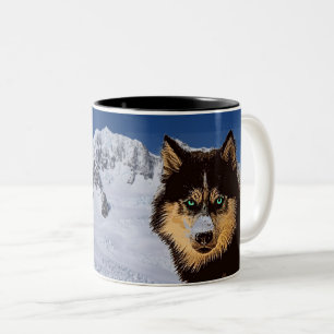 Caneca De Café Em Dois Tons Siberian Husky Coffee Mug
