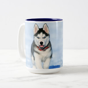 Caneca De Café Em Dois Tons Siberian Husky Coffee Mug