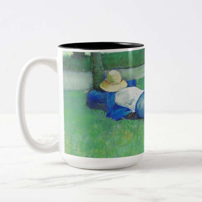 Caneca De Café Em Dois Tons Siesta (por Gustave Caillebotte) (Esquerda)