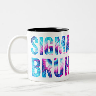 Caneca De Café Em Dois Tons Sigma bruh Brave Family bruh Tie dye Mug