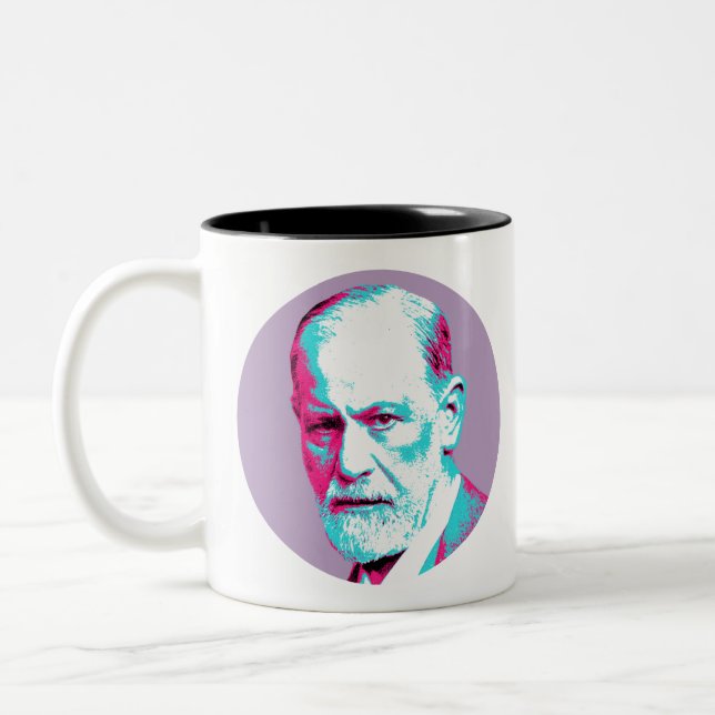 Caneca De Café Em Dois Tons Sigmund Freud (Esquerda)