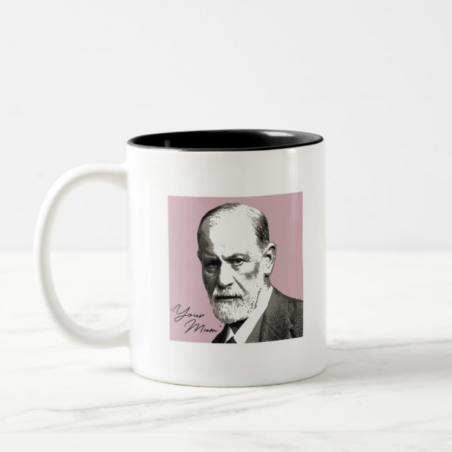 Caneca De Café Em Dois Tons Sigmund Freud - Sua Mãe (Esquerda)