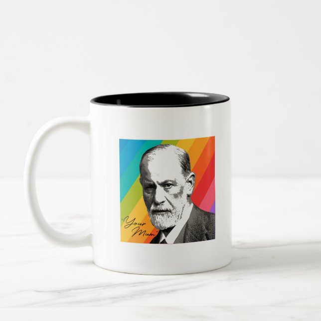 Caneca De Café Em Dois Tons Sigmund Freud - Sua Mãe (Esquerda)