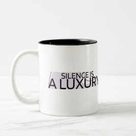 Caneca De Café Em Dois Tons Silence is a Luxury Minimalist Two-Tone Mug